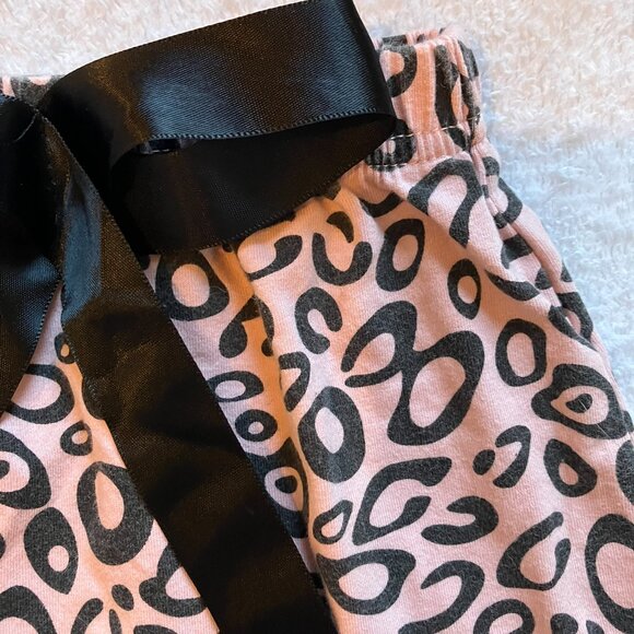 Baby Leopard Print Pants 3-9M Pink Black Animal Print GUC - Picture 4 of 15